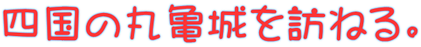 四国の丸亀城を訪ねる。