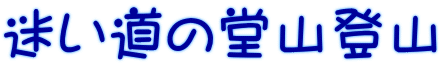 迷い道の堂山登山