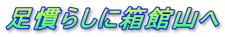 足慣らしに箱館山へ