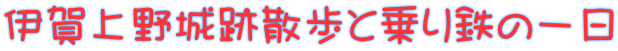 伊賀上野城跡散歩と乗り鉄の一日