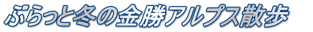 ぶらっと冬の金勝アルプス散歩   